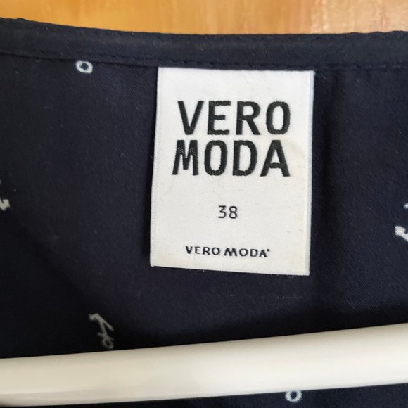 Vera Mode - Dark Blue Dress with Anchors Print - Picture 8 of 9